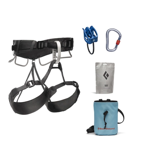 Zestaw wspinaczkowy Black Diamond Momentum 4S Harness Package - Anthracite