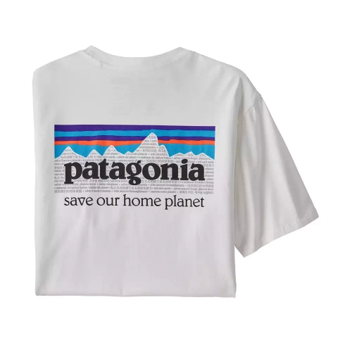 Męski T-Shirt Patagonia M's P-6 Mission Organic T-Shirt - White