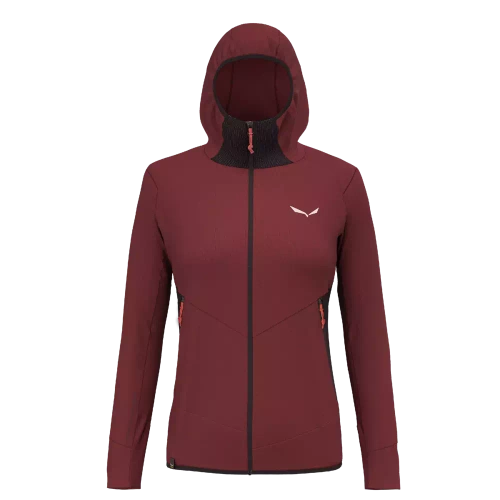 Bluza z Konopi Salewa Lavaredo Hemp W Hooded Jkt - syrah