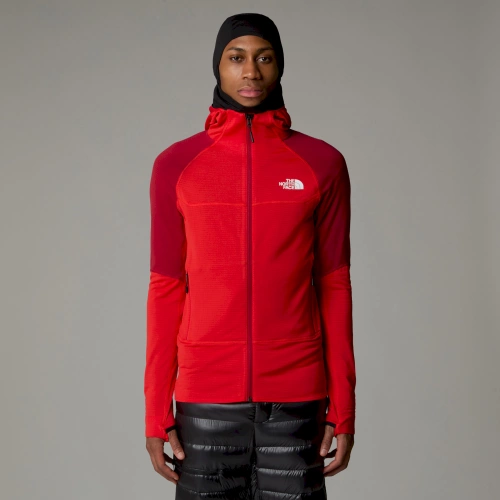 Męski Polar z Kapturem The North Face M Bolt Polartec Hoodie - High Risk Red/Garnet Red