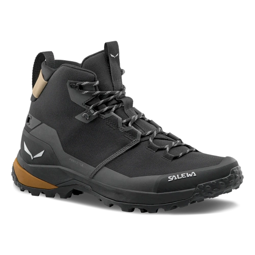 Męskie Wysokie Buty Trekkingowe Buty Salewa Puez 2 Mid PTX M - black/black