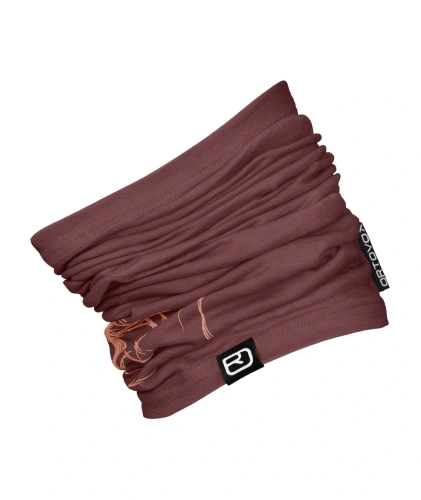 Komin z merino na szyję Ortovox 120 TEC LOGO NECKWARMER - mountain rose