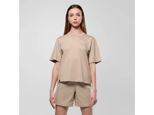 Damska Koszulka z Nadrukiem Salewa Eagle Sunset Loose T-Shirt W - quicksand