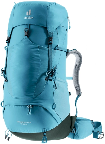 Damski Plecak Trekkingowy Deuter Aircontact Lite 45 + 10 SL - lagoon-ivy
