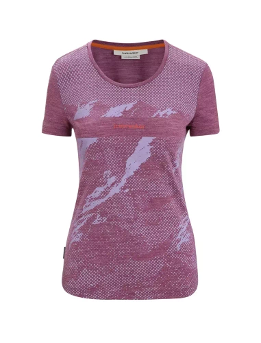 Koszulka Trailowa Icebreaker W Sphere II SS Tee Trail - Go Berry Heather
