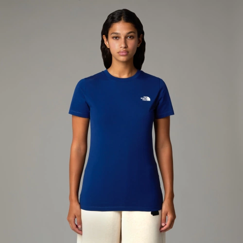 Damska Koszulka z Logo The North Face W S/S Simple Dome Slim Tee - Estate Blue