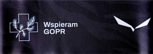 Opaska Wspieram GOPR - PROMO HEADBAND - black out crevasse