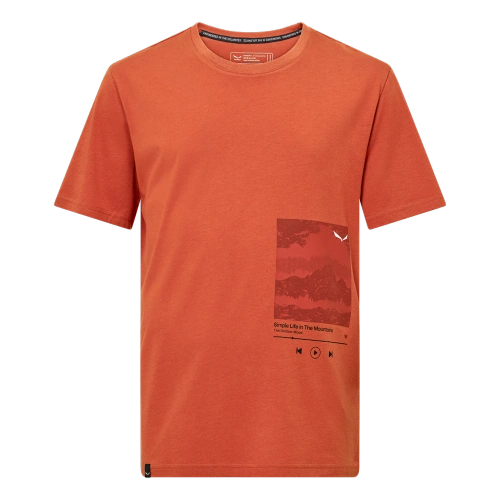 Bawełniana Koszulka Męska Salewa Eagle Cover T-Shirt M - bombay brown