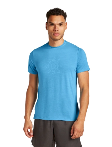 Męski Oddychający  T-Shirt Icebreaker M Mer 125 Cool-Lite Sphere SS Tee Fusion - arctic