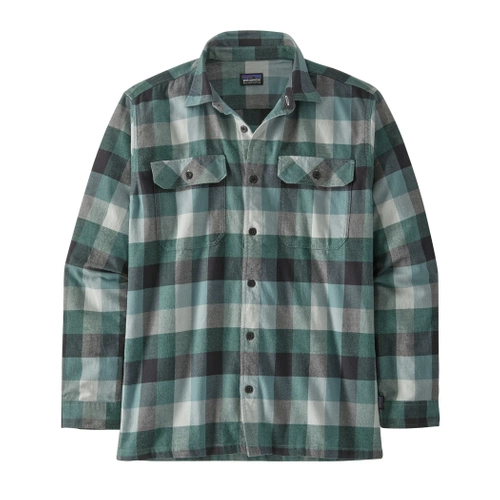 Męska Koszula Flanelowa Patagonia M's L/S Organic Cotton MW Fjord Flannel Shirt - Guides: Nouveau Green