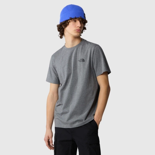 Męska Koszulka Na Co Dzień The North Face M Ss Simple Dome Tee - TNF Medium Grey Heather