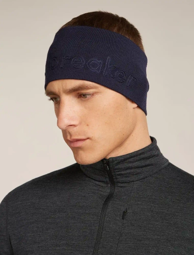 Opaska na głowę z wełny merino Icebreaker U M 260 Tech Headband - midnight navy