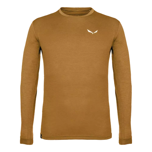 Koszulka Salewa Puez Melange Dry M L/S Tee - golden brown melange