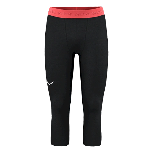 Męskie legginsy z Merino Salewa Cristallo Warm Amr M 3/4Tight - black out