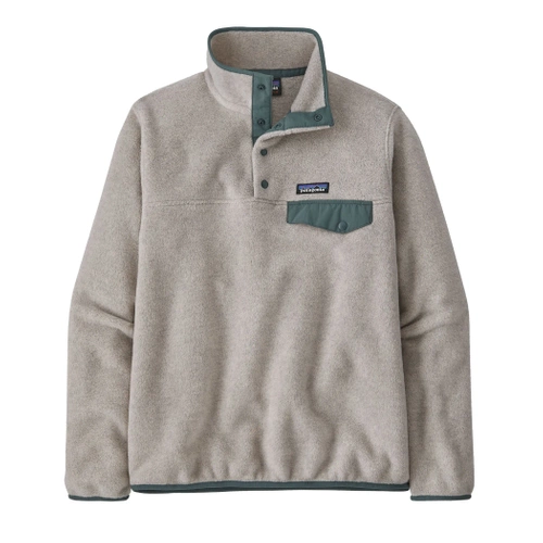 Polar Damski Patagonia W's LW Synch Snap-T P/O - Oatmeal Heather w/Nouveau Green