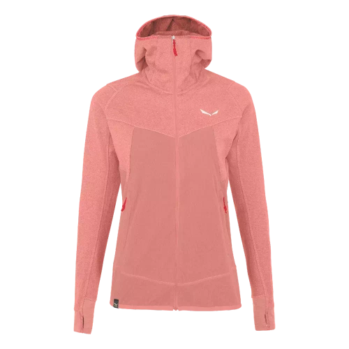 Damski Polar Salewa Puez Hybrid PL W Fz Hdy - lantana pink melange
