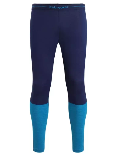 Getry Oddychające Icebreaker M 125 ZoneKnit Leggings - Geo Blue/Royal Navy