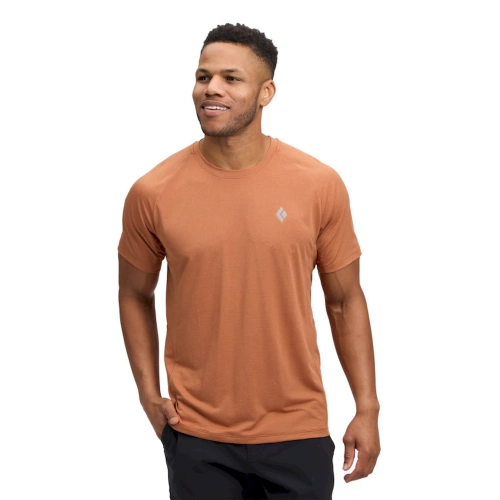 T-Shirt Męski Black Diamond M Lightwire Ss Tech Tee - Moab Brown