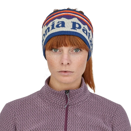 Ciepła Opaska na Głowę Patagonia Powder Town Headband - Fitz Roy Sunrise Knit: Birch White