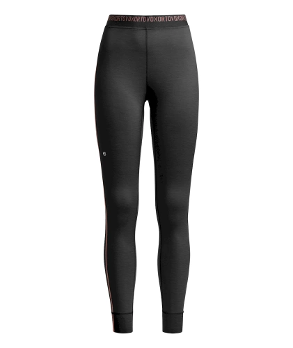 Damskie Legginsy Termoaktywne Merino Ortovox 185 ROCK'N'WOOL LONG PANTS W - black raven