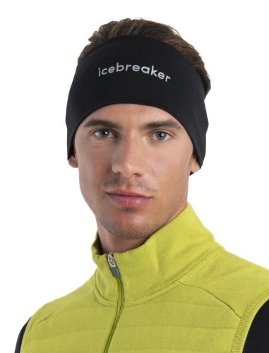 Ciepła Opaska na Głowę Icebreaker Unisex Merino 200 Oasis Headband - black