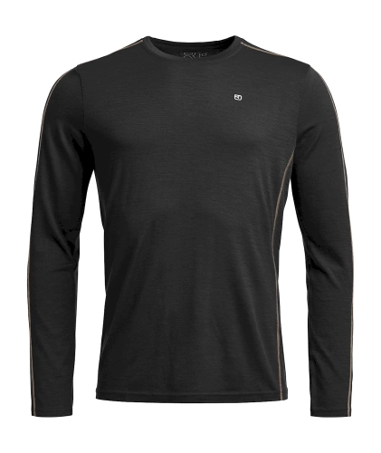Męska Koszulka Termiczna z Merino Ortovox 185 ROCK'N'WOOL LONG SLEEVE M - black raven