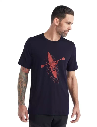 Koszulka Icebreaker M Tech Lite II SS Tee Paddle - MIDNIGHT NAVY