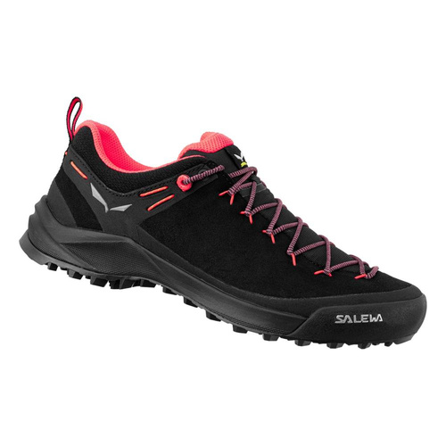 Outdoorowe Buty Damskie Salewa WILDFIRE LEATHER - black/fluo coral