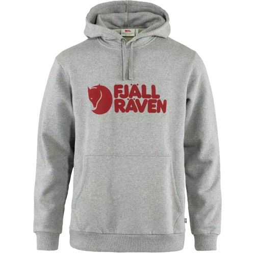 Bawełniana bluza z kapturem Fjallraven Logo Hoodie M - Grey-Melange