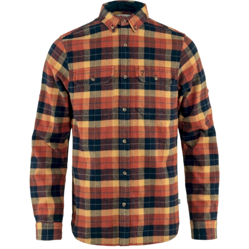 Męska Koszula Flanelowa Fjallraven Singi Heavy Flannel Shirt M - autumn leaf-dark navy