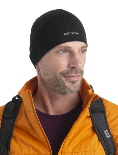 Lekka Czapka Wełniana Icebreaker U Merino 200 Oasis Beanie - black