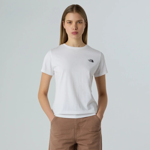 Damska Koszulka z Logo The North Face W SS SD SLIM TEE - tnf white