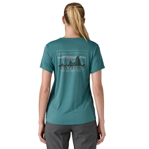 Damska Lekka Koszulka Patagonia W's Cap Cool Daily Graphic Shirt - '73 Skyline: Wetland Blue X-Dye