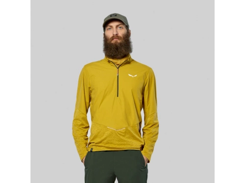 Koszulka Męska do Hikingu Salewa PEDROC DRY WIND HZ TEE M - olive oil