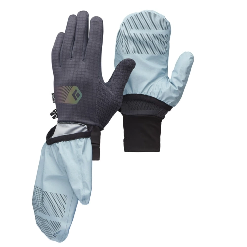 Lekkie Rękawiczki z Polaru Black Diamond GRIDTECH STORM HOOD GLOVES - carbon-glacier