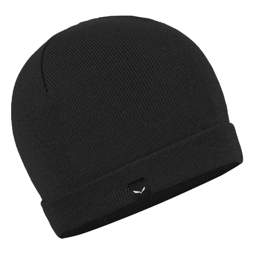 Czapka zimowa z Merino Salewa Puez Am Beanie - black out