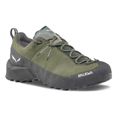 Męskie wodoodporne buty podejściowe Salewa WILDFIRE LEATHER 2 GTX M Salewa WILDFIRE LEATHER 2 GTX M - faded green/black
