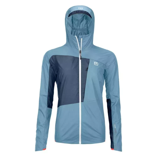 Damska Kurtka Softshellowa Ortovox Windbreaker Jacket W - light blue