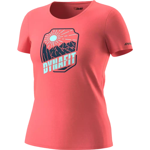 Koszulka Dynafit Graphic Co W S/S Tee - hot coral/badge
