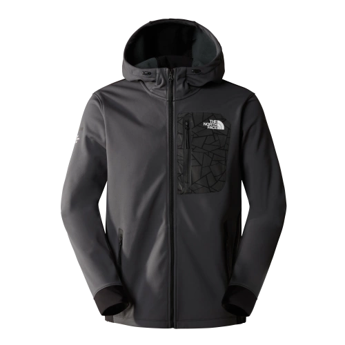 Męska Kurtka Softshellowa The North Face M Mountain Athletics Lab Softshell Hoodie - Asphalt Grey-TNF Black-TNF Black