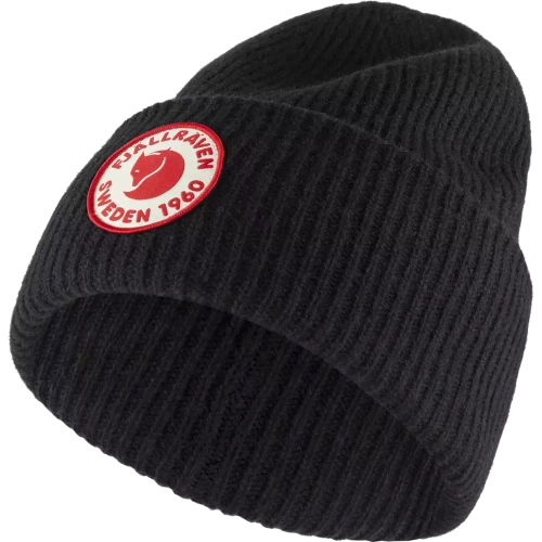Wełniana czapka na zimę Fjallraven 1960 Logo Hat - black