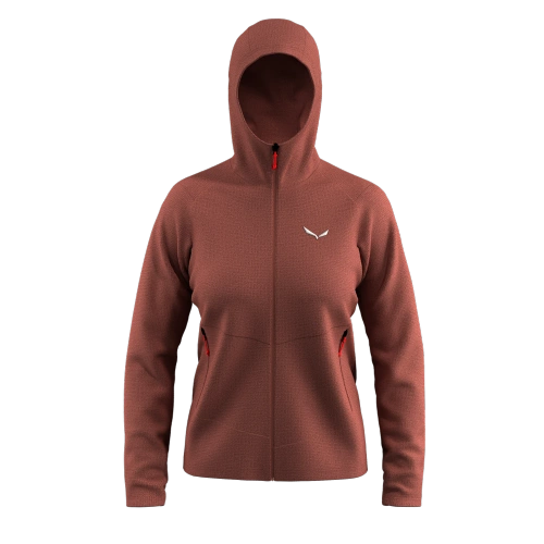 Ciepły Polar Trekkingowy dla Kobiet Salewa PUEZ ROCCA PL HD JKT W - etruscan red