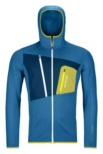 Techniczny Polar Ortovox Fleece Grid Hoody M - heritage blue