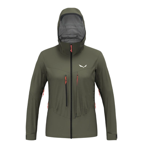 Damska Kurtka Narciarska Salewa Sella 3L PTX Jacket W - dark olive