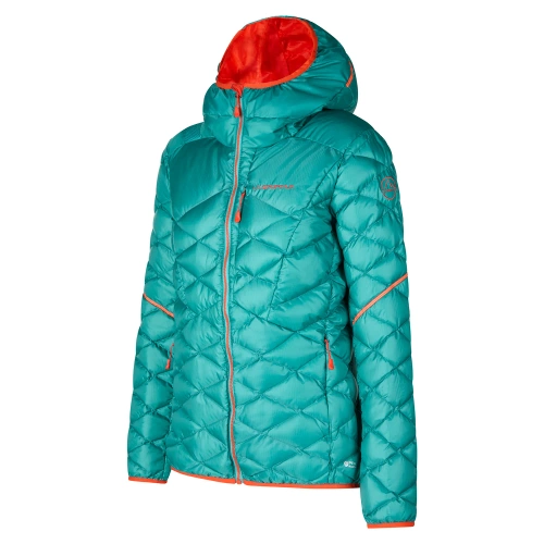Kurtka La Sportiva Pinnacle Down Jkt W - Lagoon/Cherry Tomato