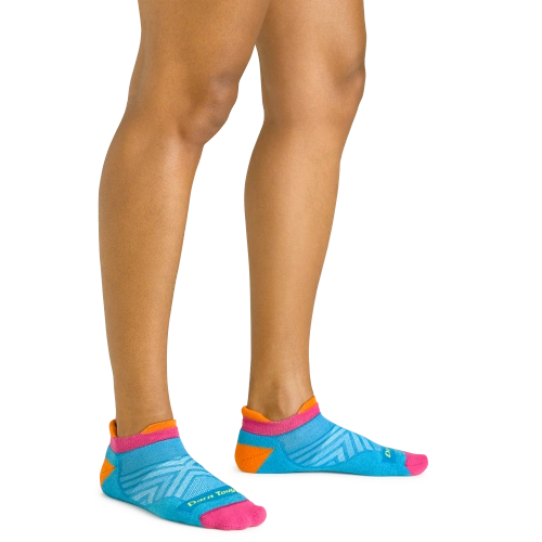 Damskie skarpety do biegania Darn Tough Run No Show Tab Ultra-Lightweight w/Cushion - Ocean