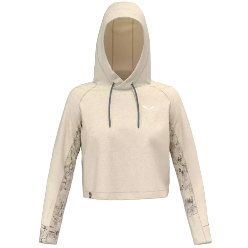 Bluza Damska Salewa Lavaredo Hemp W Crop Hoody - oatmeal