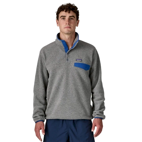 Męska Bluza Polarowa Patagonia M's LW Synch Snap-T P/O - Nickel w/Clement Blue