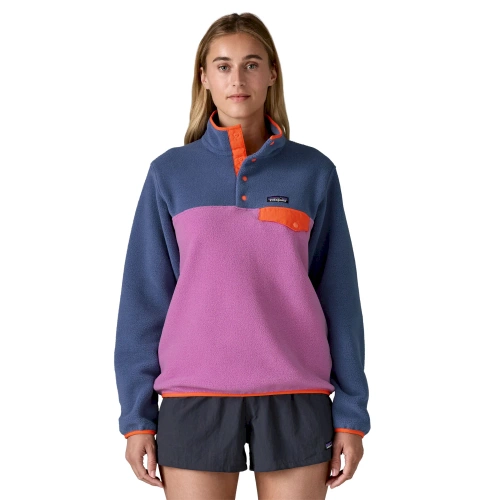 Polar Damski Patagonia W's LW Synch Snap-T P/O - Nickel w/Permafrost Purple