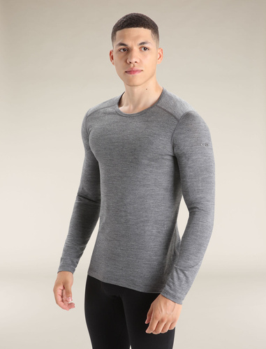 Męska koszulka termoaktywna z wełną merino Icebreaker M 200 Oasis LS Crewe - gritstone heather